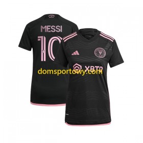 Koszulka Inter Miami Lionel Messi 10 Damska Wyjazdowe Koszulki Piłkarskie 2023 Krótki Rękaw